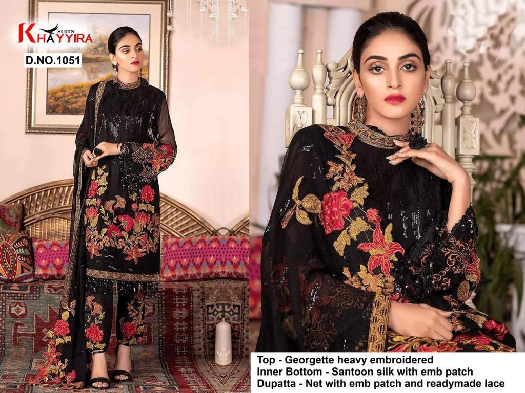 PAKISTANI SUITS D NO 1051 BY KHAYYIRA